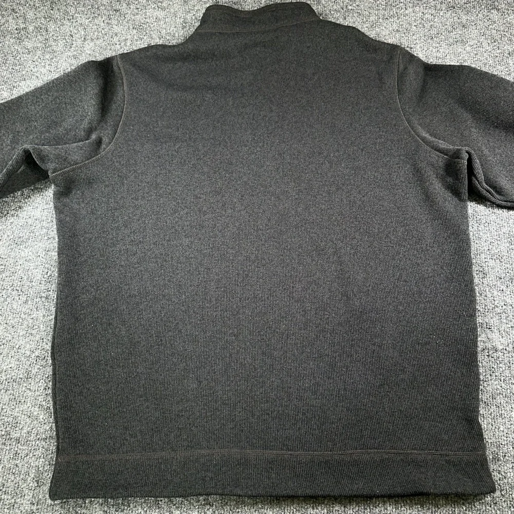 Peter Millar 1/4 Zip Pullover Men L Gray Recycled Polyester Crown Fleece Sweater